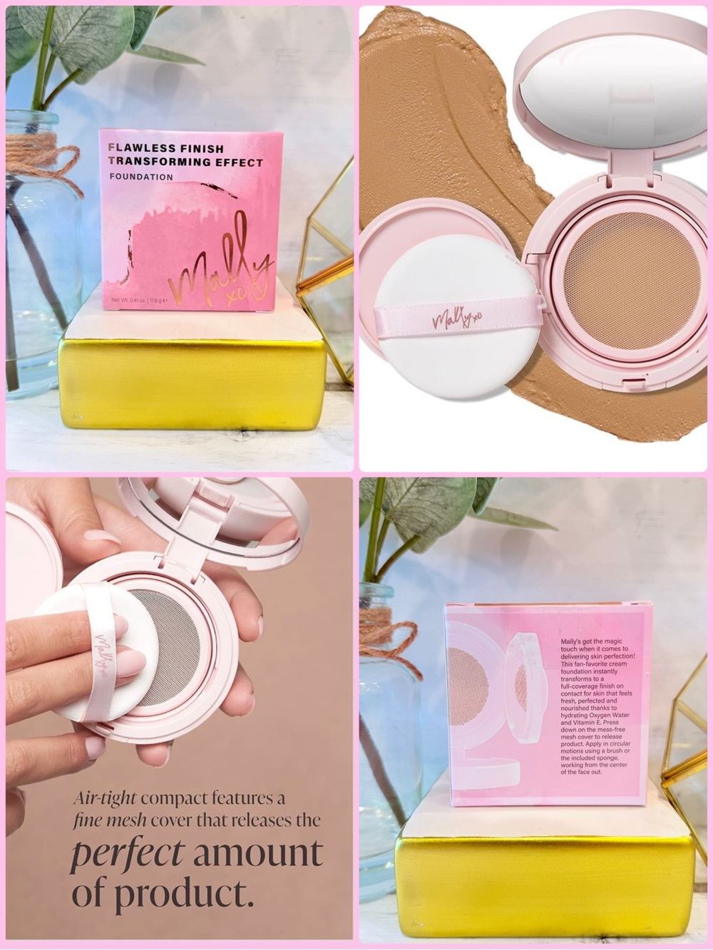 Mally Beauty Flawless Finish Transforming Effect Foundation in Tan NWT BNIB NEW